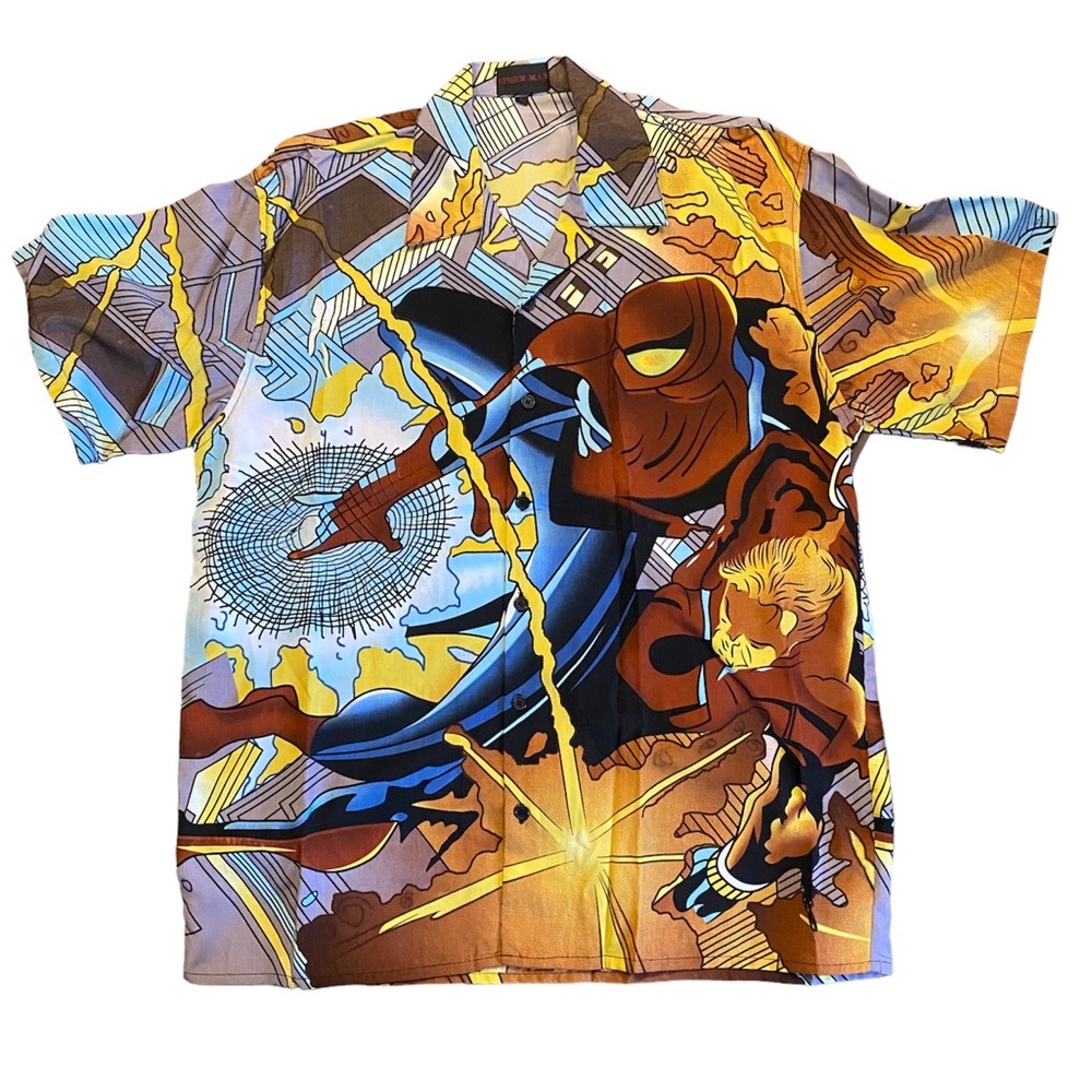 y2k Spider-man button up